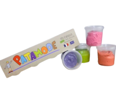 Pâte végétale souple de couleurs complémentaires