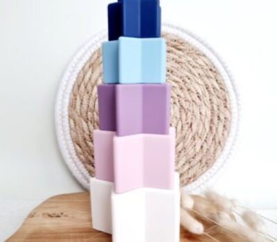 Plateaux empilables en silicone Star – Blanc