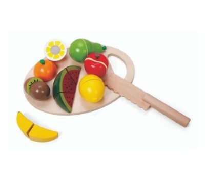 Ensemble de coupe de fruits en bois